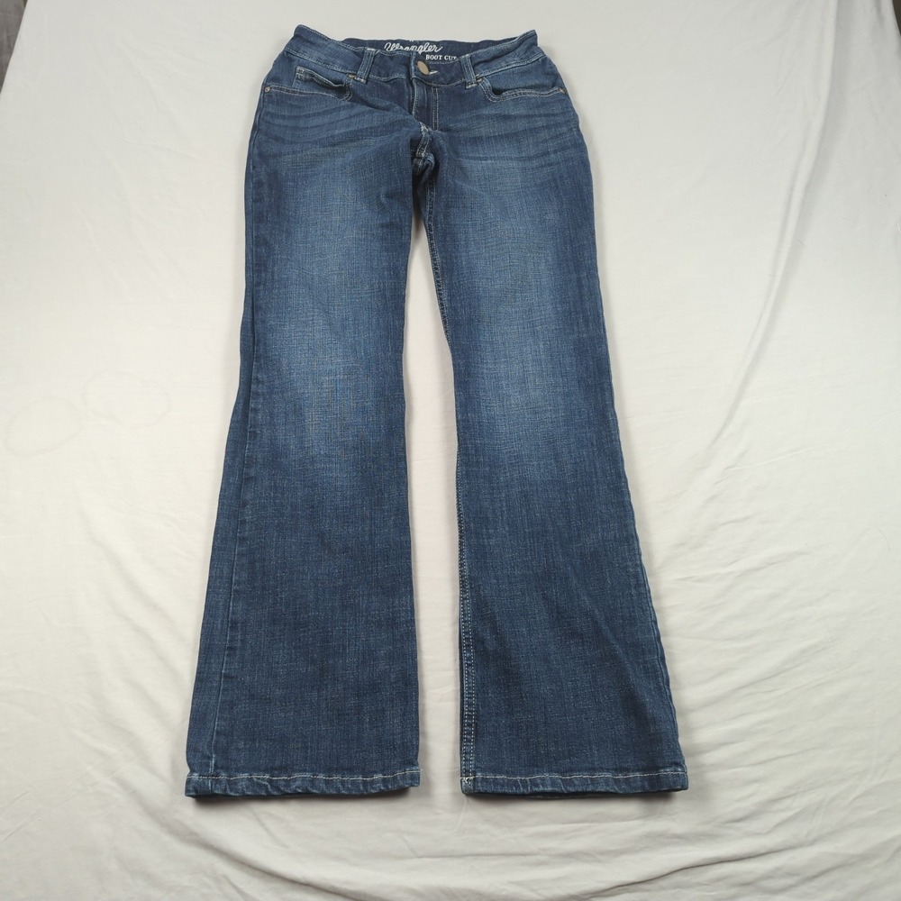 Wrangler Jeans Womens 5 32 Blue Boot Cut Stretch Western Cowgirl Boho Rodeo